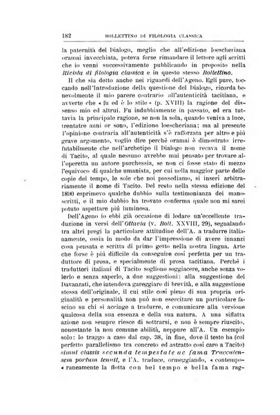 Bollettino di filologia classica