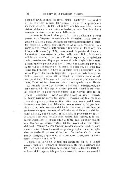 Bollettino di filologia classica