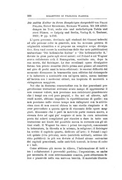 Bollettino di filologia classica