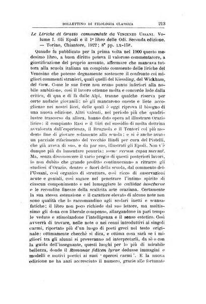 Bollettino di filologia classica