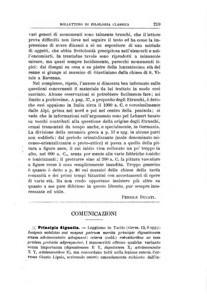 Bollettino di filologia classica