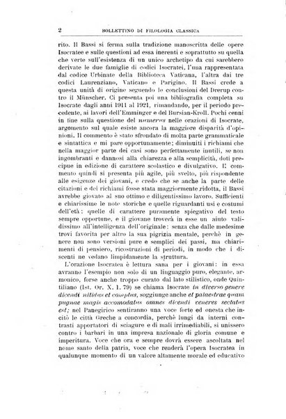 Bollettino di filologia classica