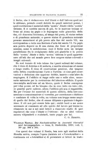 Bollettino di filologia classica