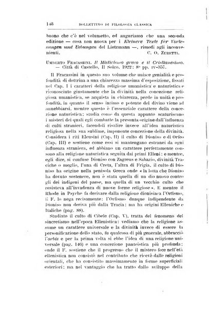 Bollettino di filologia classica