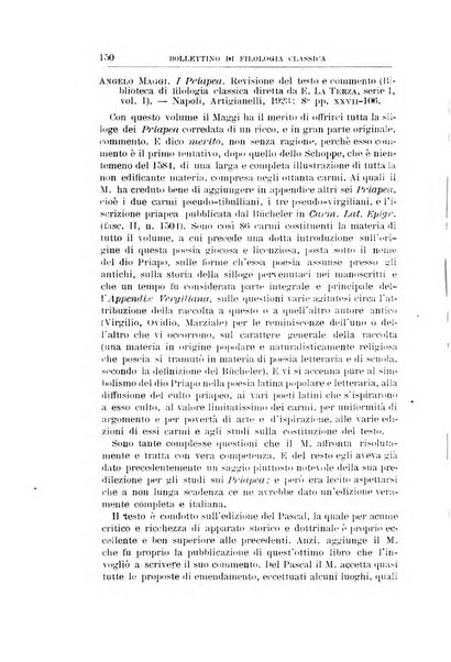 Bollettino di filologia classica