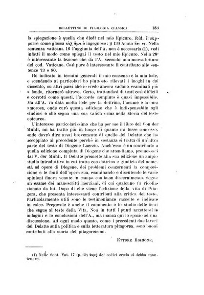 Bollettino di filologia classica