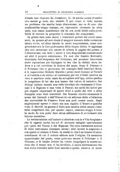 Bollettino di filologia classica