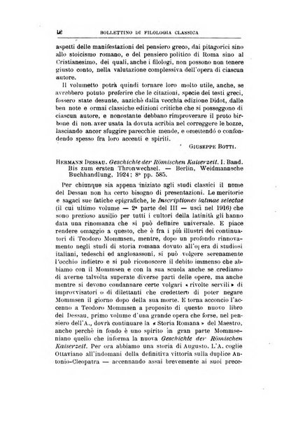 Bollettino di filologia classica