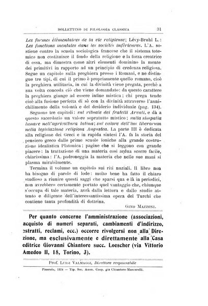 Bollettino di filologia classica