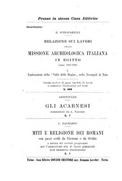 Bollettino di filologia classica