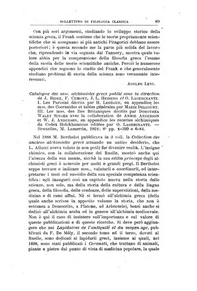 Bollettino di filologia classica