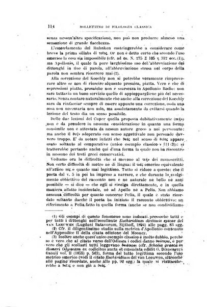 Bollettino di filologia classica