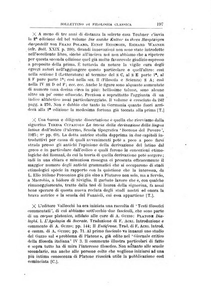 Bollettino di filologia classica