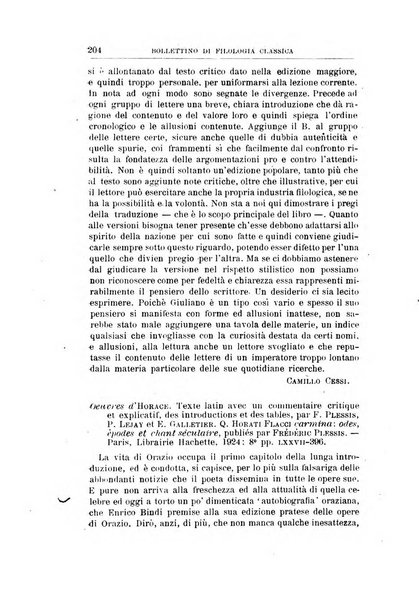 Bollettino di filologia classica