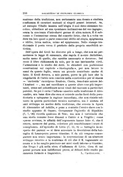 Bollettino di filologia classica