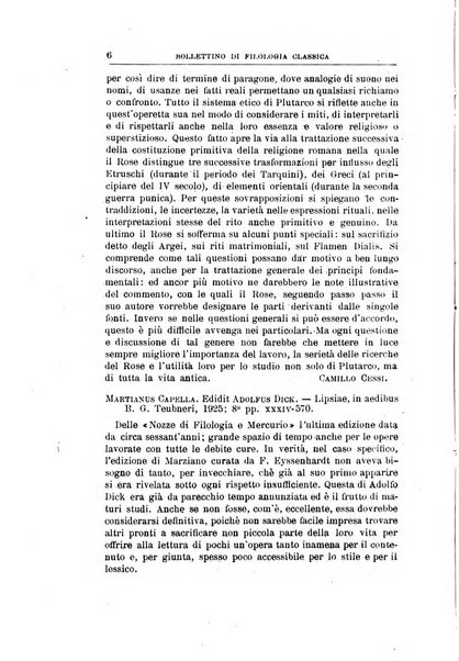 Bollettino di filologia classica