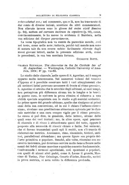 Bollettino di filologia classica