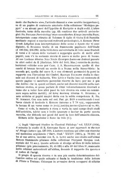 Bollettino di filologia classica