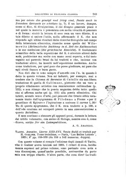 Bollettino di filologia classica