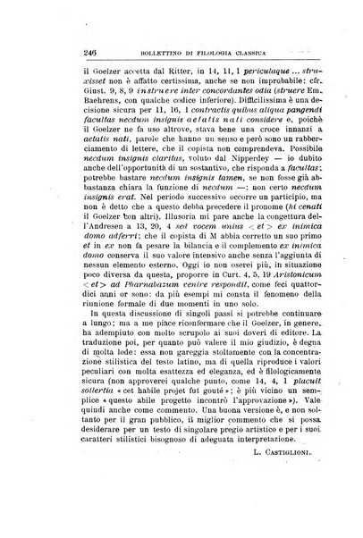 Bollettino di filologia classica