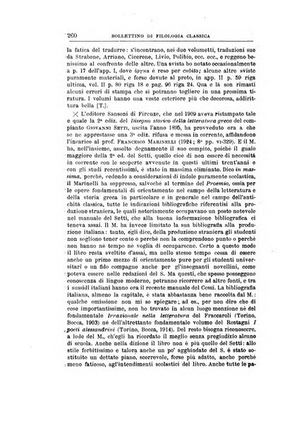 Bollettino di filologia classica