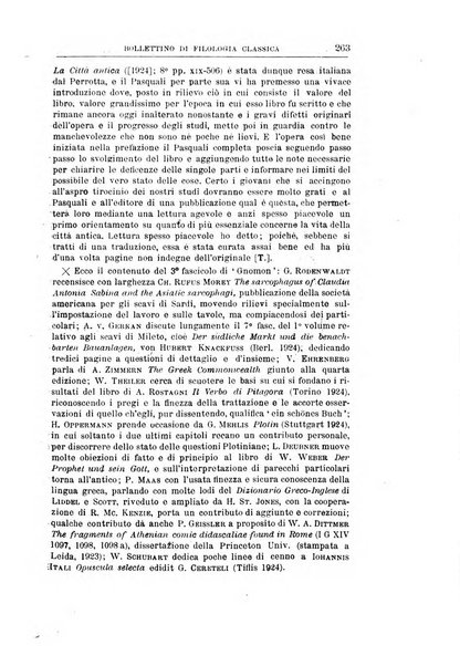 Bollettino di filologia classica