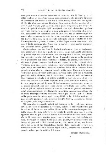 Bollettino di filologia classica