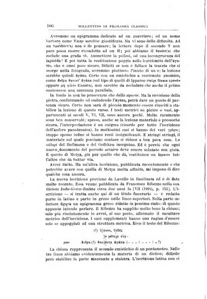 Bollettino di filologia classica