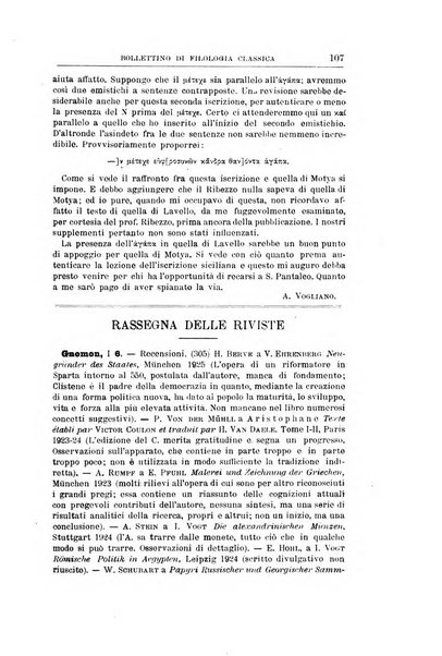 Bollettino di filologia classica