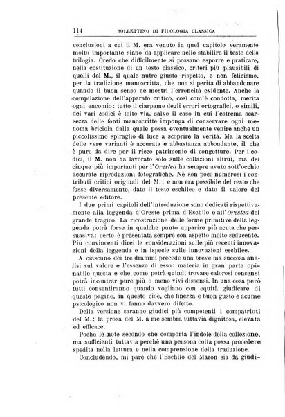 Bollettino di filologia classica