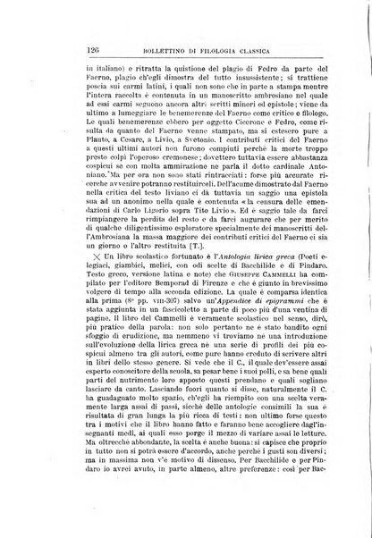 Bollettino di filologia classica