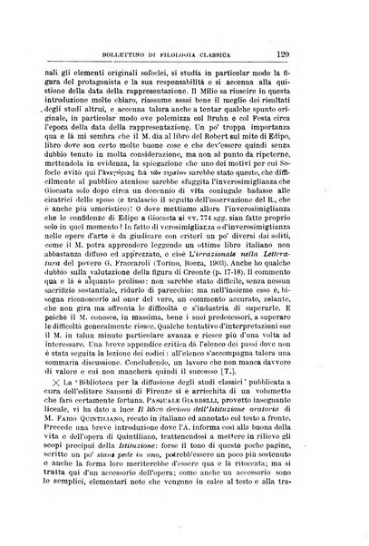 Bollettino di filologia classica