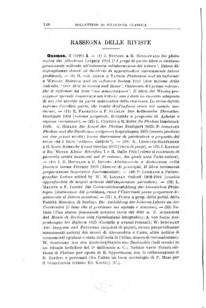 Bollettino di filologia classica