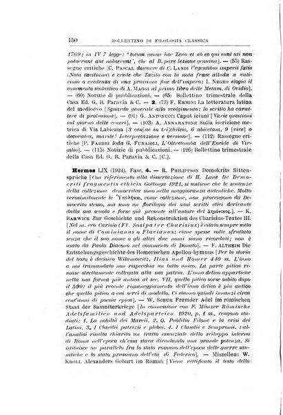 Bollettino di filologia classica