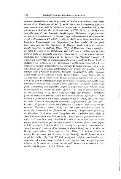 Bollettino di filologia classica