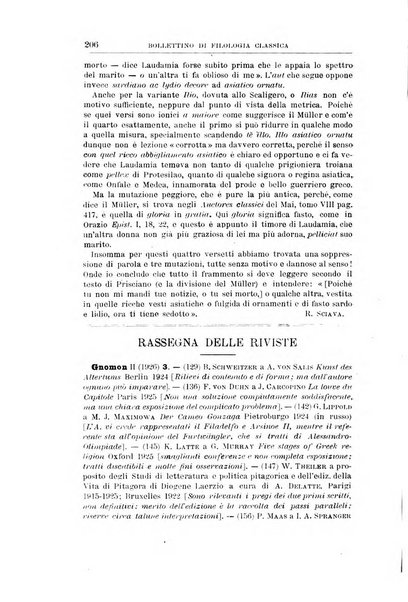 Bollettino di filologia classica