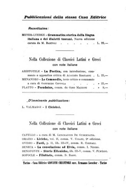 Bollettino di filologia classica