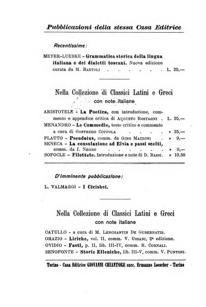 Bollettino di filologia classica