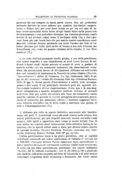 Bollettino di filologia classica