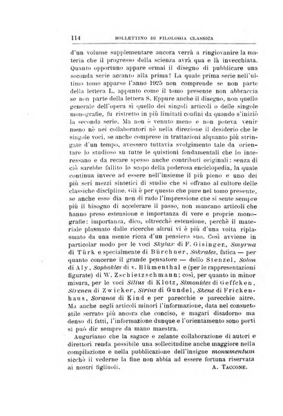 Bollettino di filologia classica