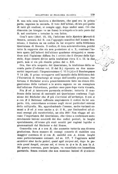 Bollettino di filologia classica