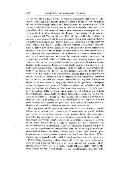 Bollettino di filologia classica