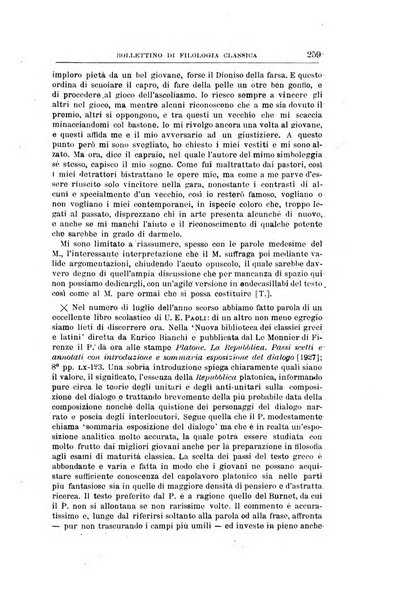 Bollettino di filologia classica