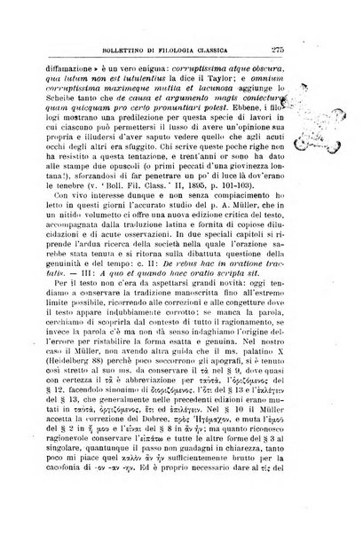 Bollettino di filologia classica