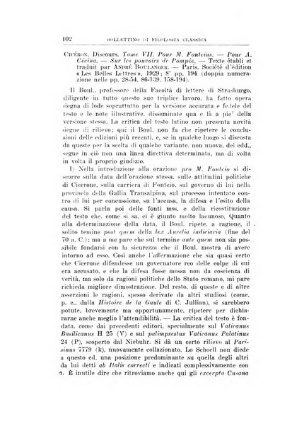 Bollettino di filologia classica