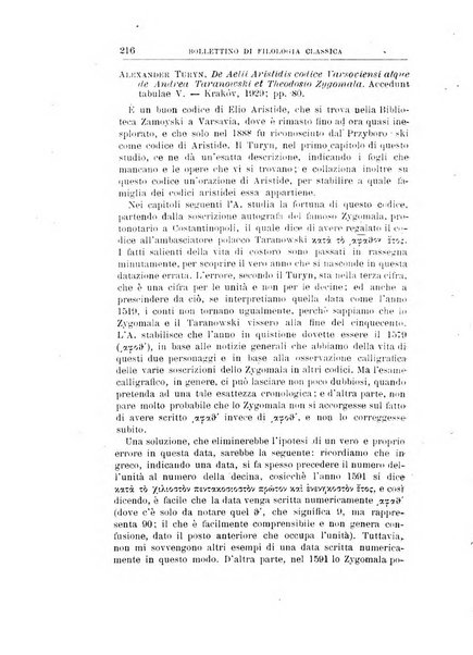 Bollettino di filologia classica