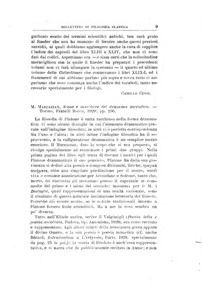 Bollettino di filologia classica