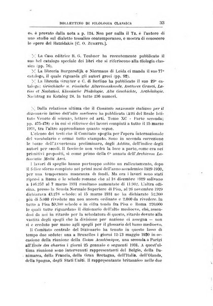 Bollettino di filologia classica