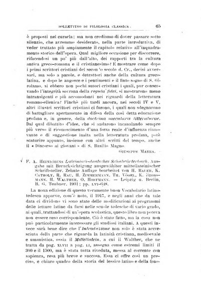 Bollettino di filologia classica