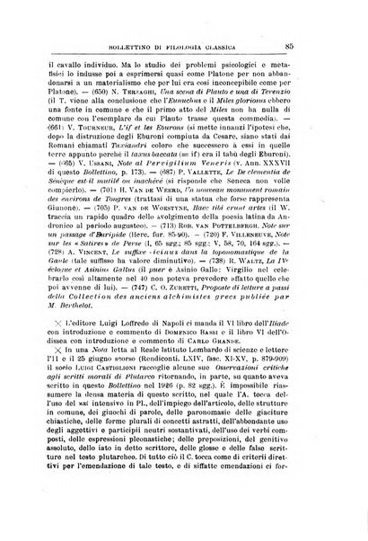 Bollettino di filologia classica